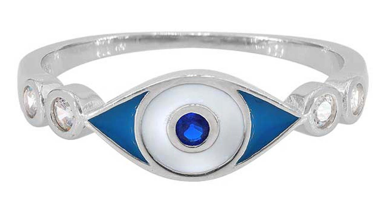 Evil Eye Eternity Ring - Two Pearls Shop